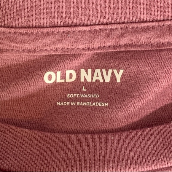 Old Navy Men Short Sleeve Soft Washed T Shirt Pink Tourmaline Large Pre Owned - Picture 4 of 7